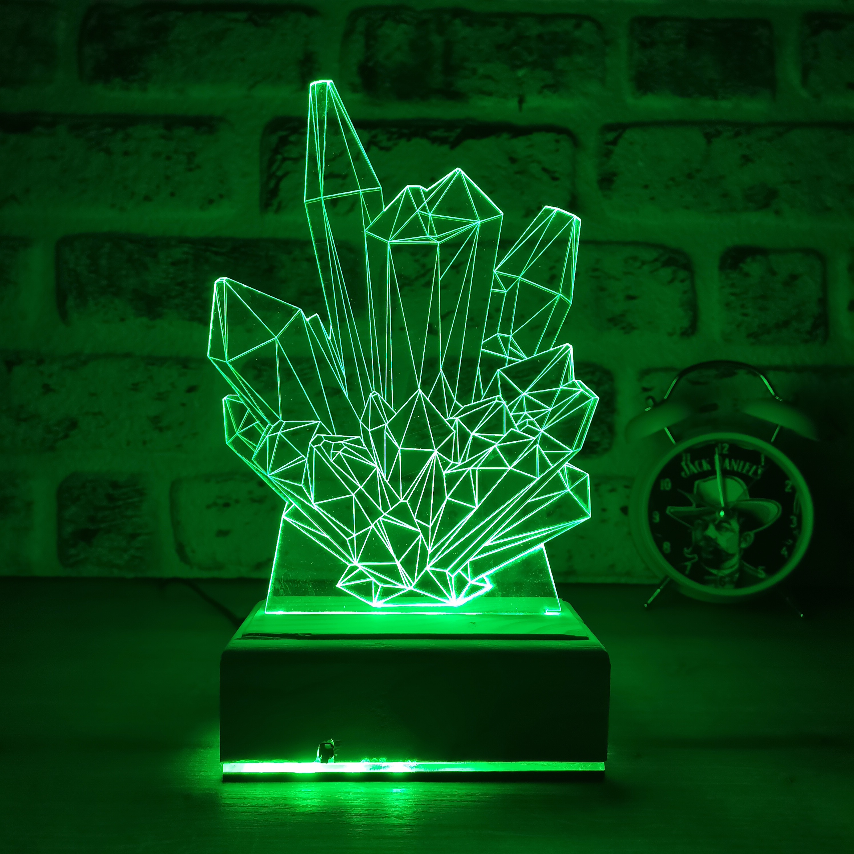 Kişiye Özel 3D Tasarım Geometrik Kristal Led Lamba