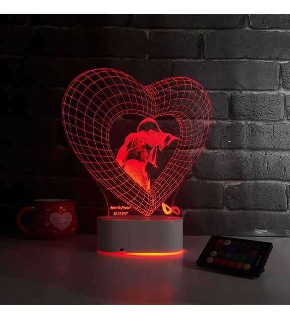 Kişiye Özel Canımıniçi Tasarım 3D Gece Lambası