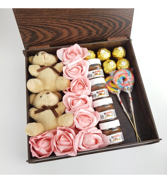 Sevgiliye Özel Hediye Çikolata Şekerleme Ayıcıklı Hediye Kutusu - 2